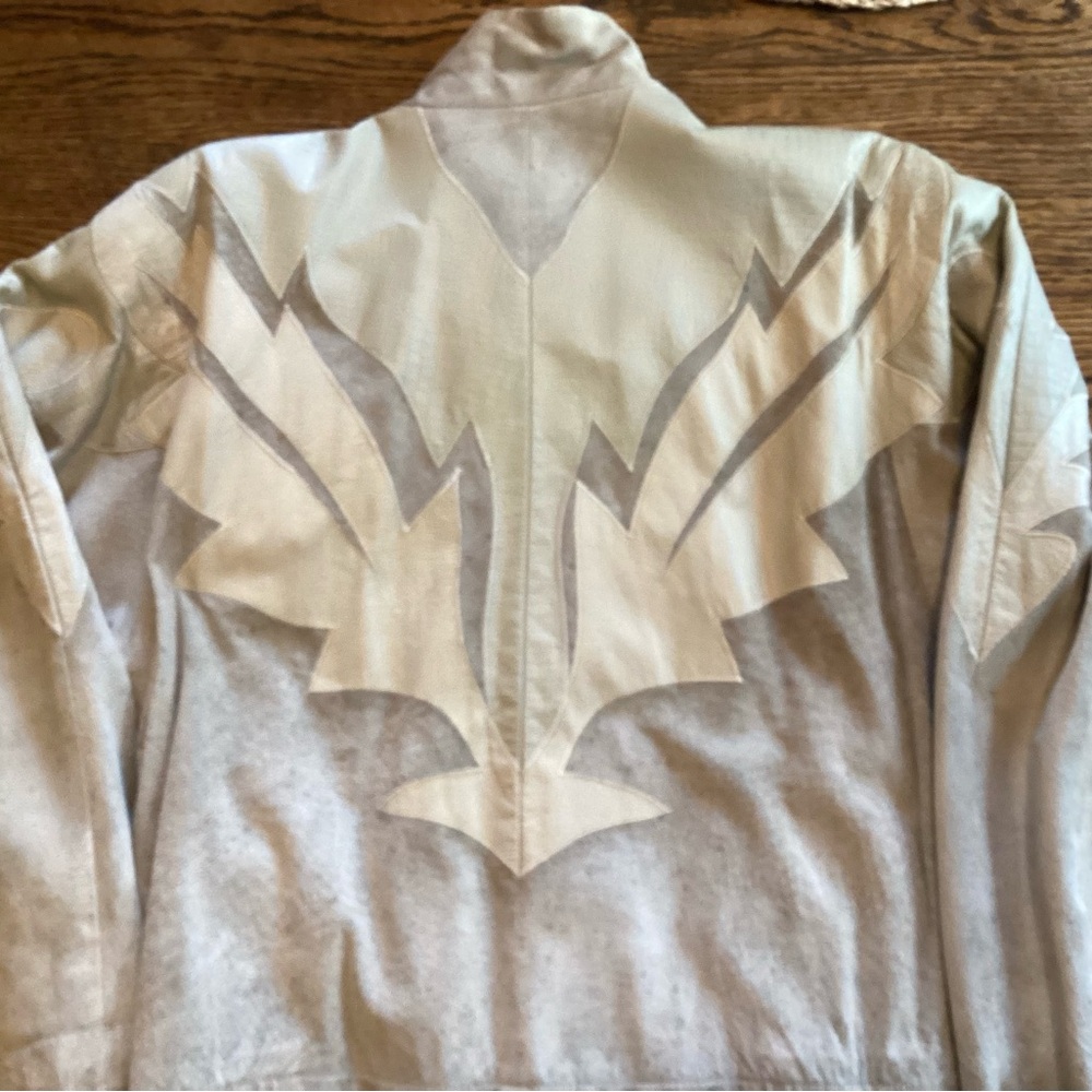 80’s Suede and Leather Appliqué Fringe Jacket - Picture 2 of 15